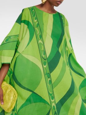 Tunique en coton à imprimé Pucci vert