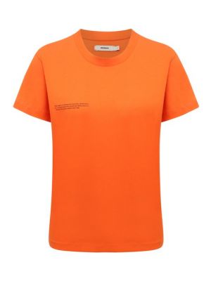 Хлопковая футболка Pangaia оранжевая