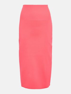 Midi suknja Victoria Beckham ružičasta