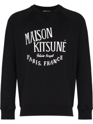 Sweatshirt mit print Maison Kitsuné schwarz