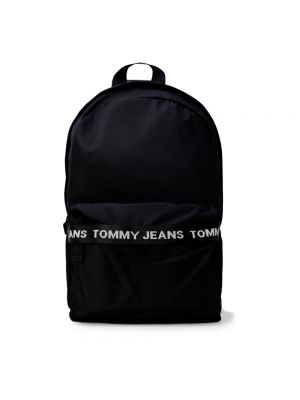 Plecak na zamek z nadrukiem Tommy Jeans czarny