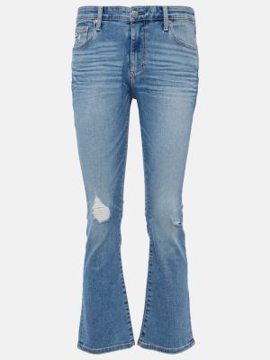 Kõrge vöökohaga alt laienevad teksapüksid Ag Jeans sinine