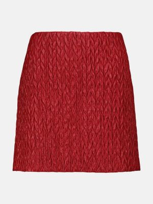 Prošívané mini sukně s vysokým pasem Miu Miu červené
