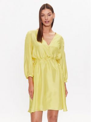 Slim fit koktejlové šaty Marella žluté