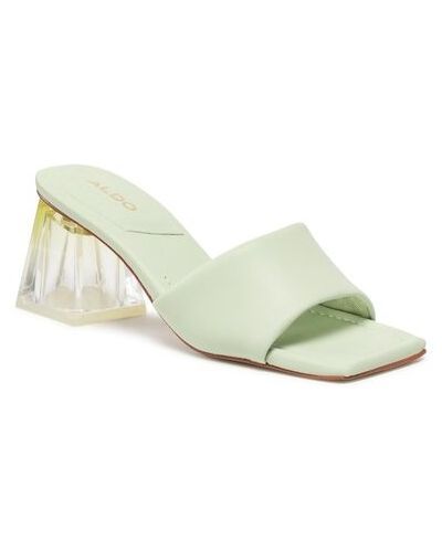 Papuci din piele din piele ecologică Aldo verde