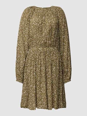 Sukienka midi z wiskozy z nadrukiem Tommy Hilfiger khaki