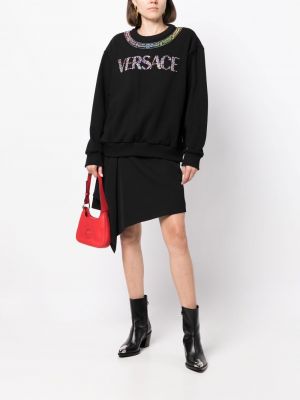 Kristallidega dressipluus Versace must