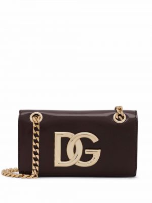 Lær mini bag Dolce & Gabbana lilla