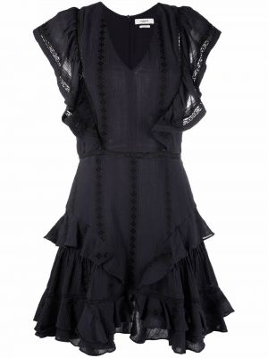 Černé šaty bavlněné Isabel Marant Etoile