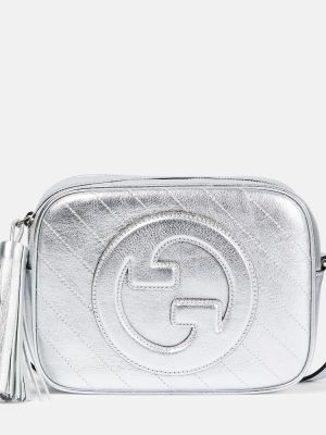 Lær mini bag Gucci sølv