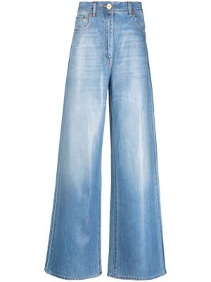 Jeans taille haute Versace bleu