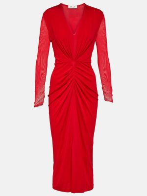 Midi šaty jersey Diane Von Furstenberg červené