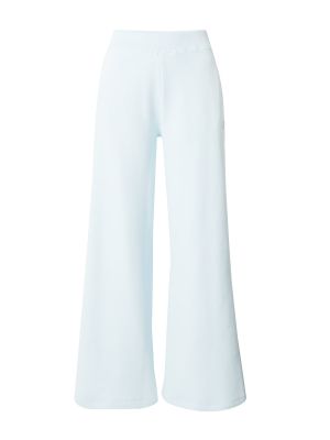 Широки панталони тип „марлен“ Calvin Klein Jeans светлосиньо