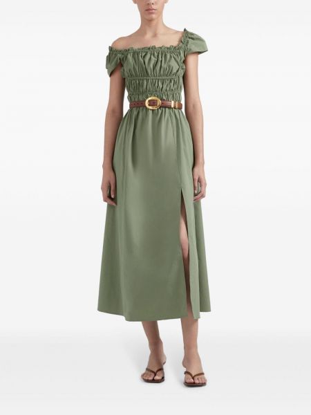 Sukienka midi bawełniany Altuzarra zielony