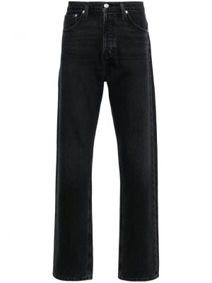 Straight leg jeans di cotone Frame nero