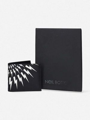 Kožená peněženka Neil Barrett černá