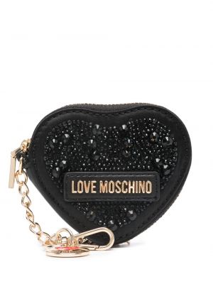 Szív mintás pénztárca Love Moschino fekete