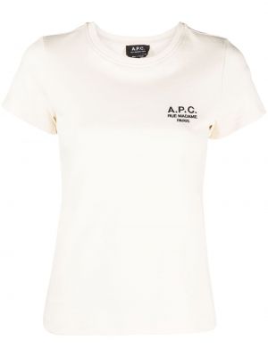 T-shirt med broderi A.p.c.