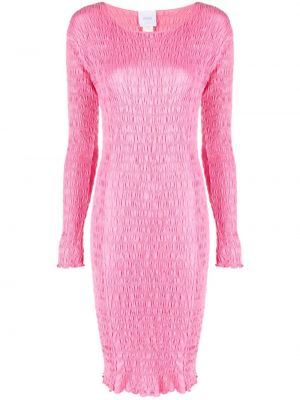 Памучна коктейлна рокля Patou розово
