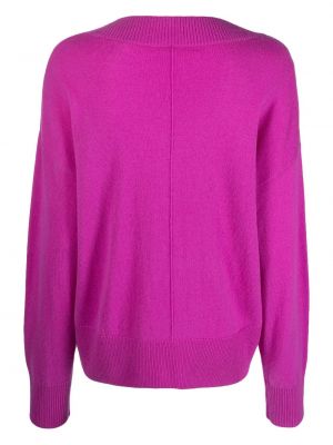 Pletený svetr s výstřihem do v Chinti And Parker fialový