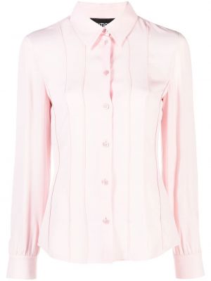 Koszula plisowana Boutique Moschino różowa