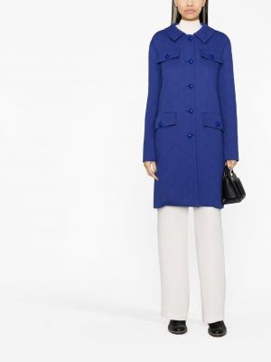 Žakárový kabát s knoflíky P.a.r.o.s.h. modrý