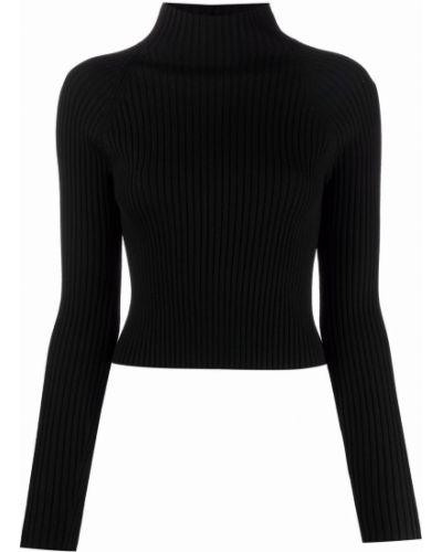 Jersey cuello alto con cuello alto de tela jersey Alice+olivia negro