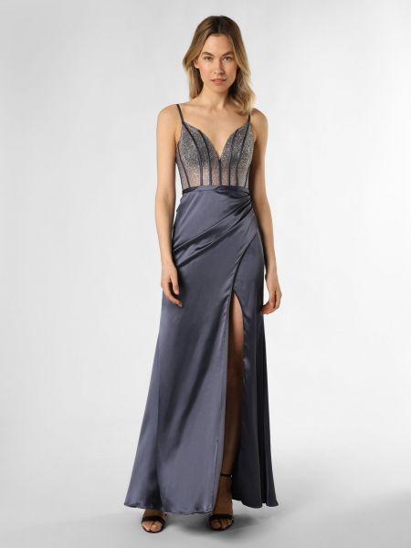 Niebieska sukienka wieczorowa Luxuar Fashion