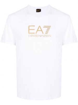 T-shirt mit print Ea7 Emporio Armani weiß