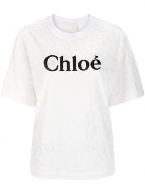 Camiseta con estampado Chloé blanco