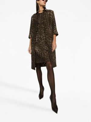 Raštuotas paltas leopardinis Dolce & Gabbana