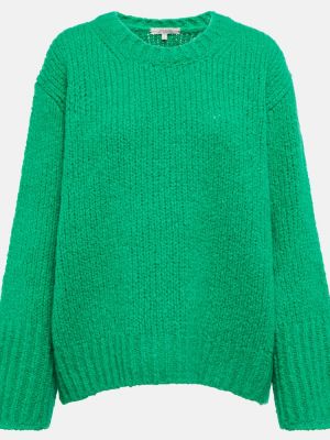Jedwabny sweter z kaszmiru Dorothee Schumacher zielony