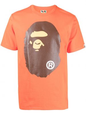 T-shirt con stampa A Bathing Ape® arancione