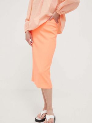 Midi suknja Drykorn narančasta