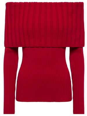 Вълнен пуловер Safiyaa червено