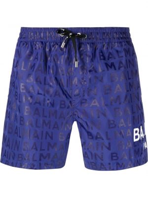 Trykt shorts Balmain blå