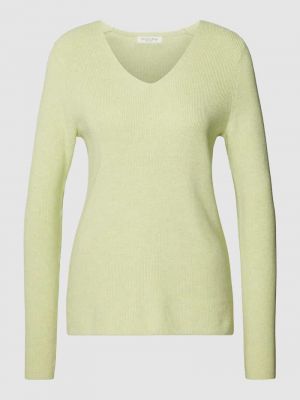 Dzianinowy sweter z dekoltem w serek Christian Berg Woman zielony