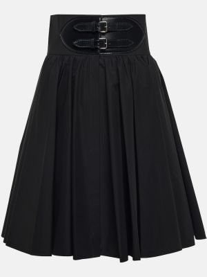 Pamučna midi suknja Alaã¯a crna