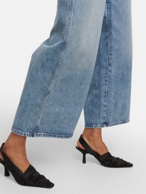 Voľné džínsy s vysokým pásom Khaite modrá