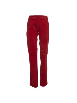 Spodnie sztruksowe Dior Vintage czerwone