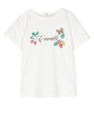 T-shirt för tjejer Roberto Cavalli Junior vit