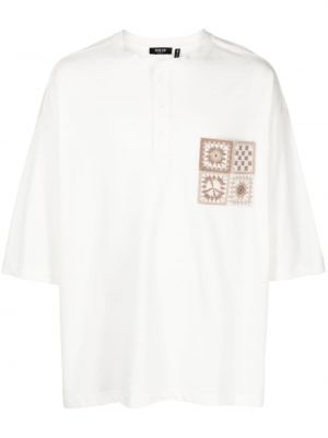 Bavlněné tričko s výšivkou Five Cm bílé