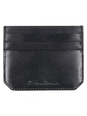 Czarny portfel Santoni
