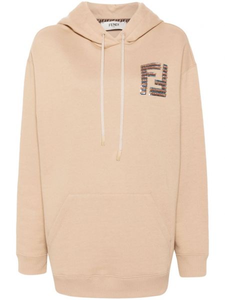 Hoodie Fendi kahverengi