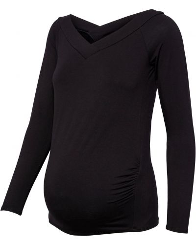 Marškinėliai ilgomis rankovėmis Pieces Maternity juoda