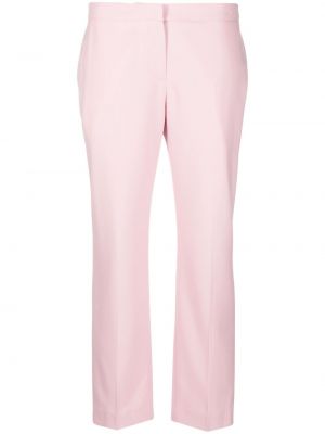 Шерстяные прямые брюки Alexander Mcqueen, розовый