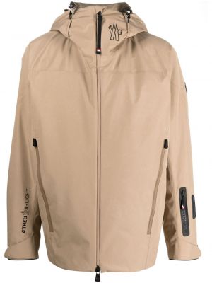 Lyžařská bunda s kapucí Moncler Grenoble béžová