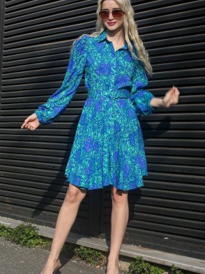 Mini obleka s cvetličnim vzorcem Madmext modra
