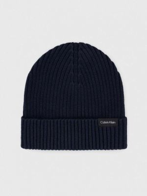Кашмирена шапка Calvin Klein черно