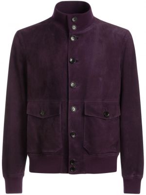 Dolga jakna iz semiša Bally vijolična